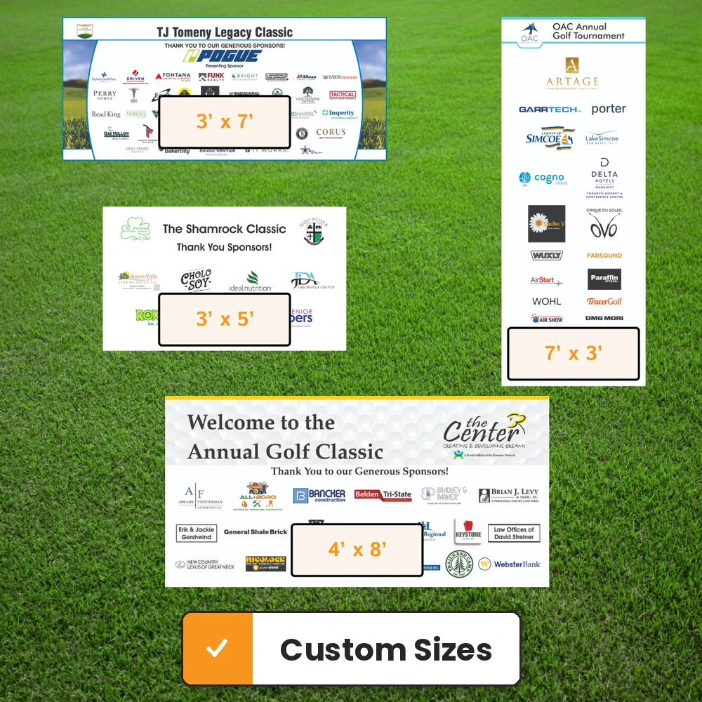 Custom banner sizes available